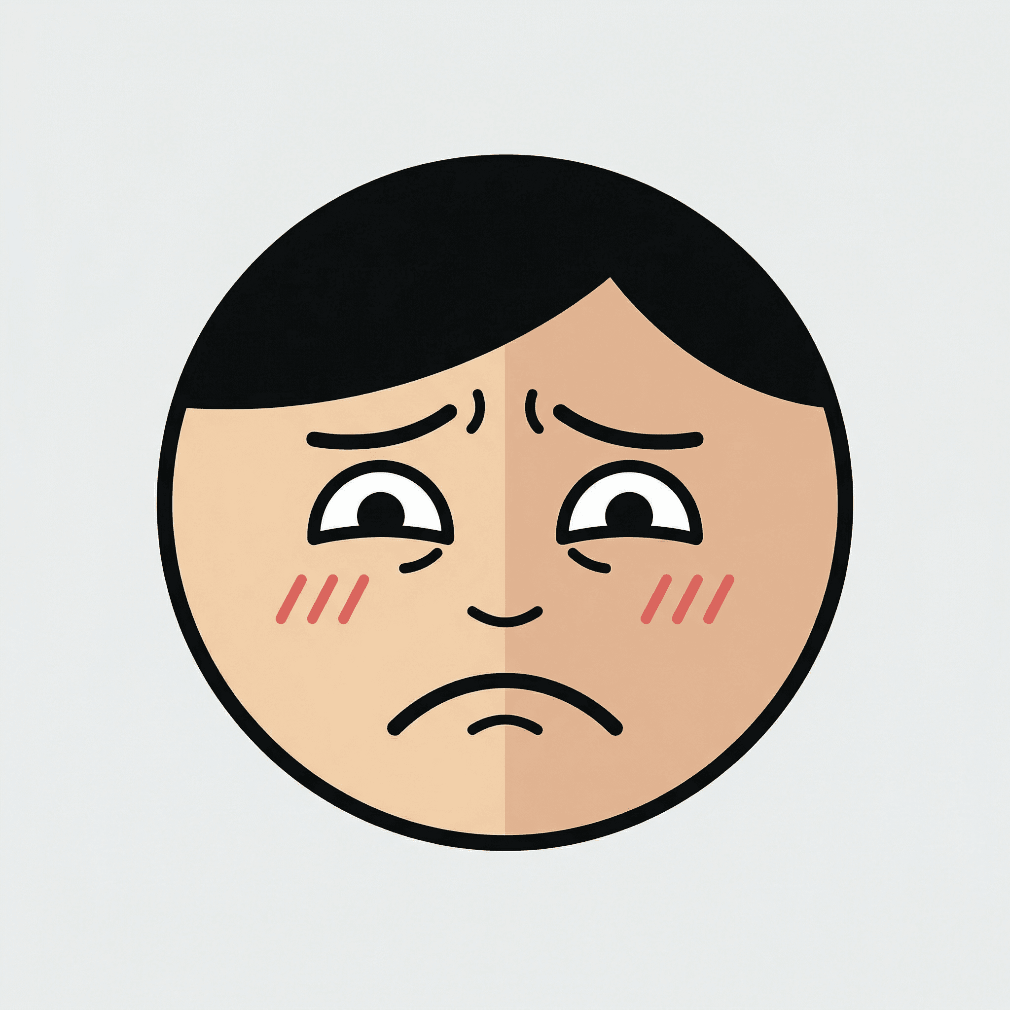 トラブル前の困惑表情