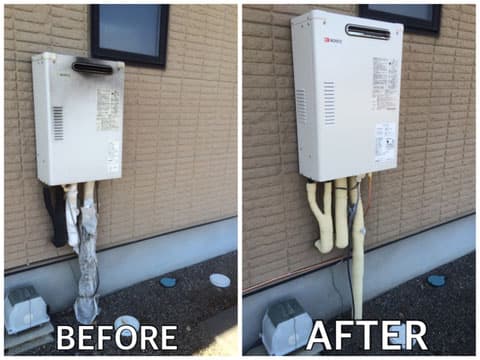 石油ボイラー交換の施工事例（工事前・工事後）